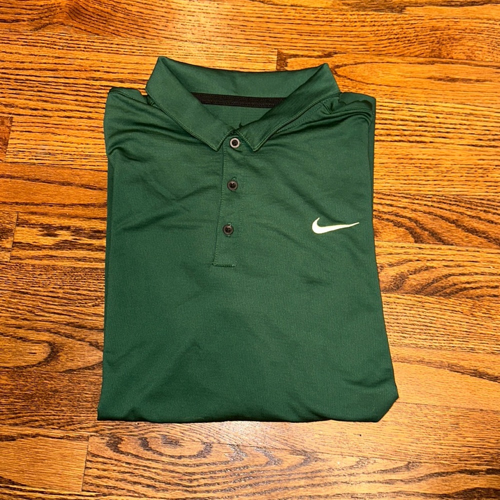 NIKE | Dri-Fit Golf Polo Shirt Football Green L Large